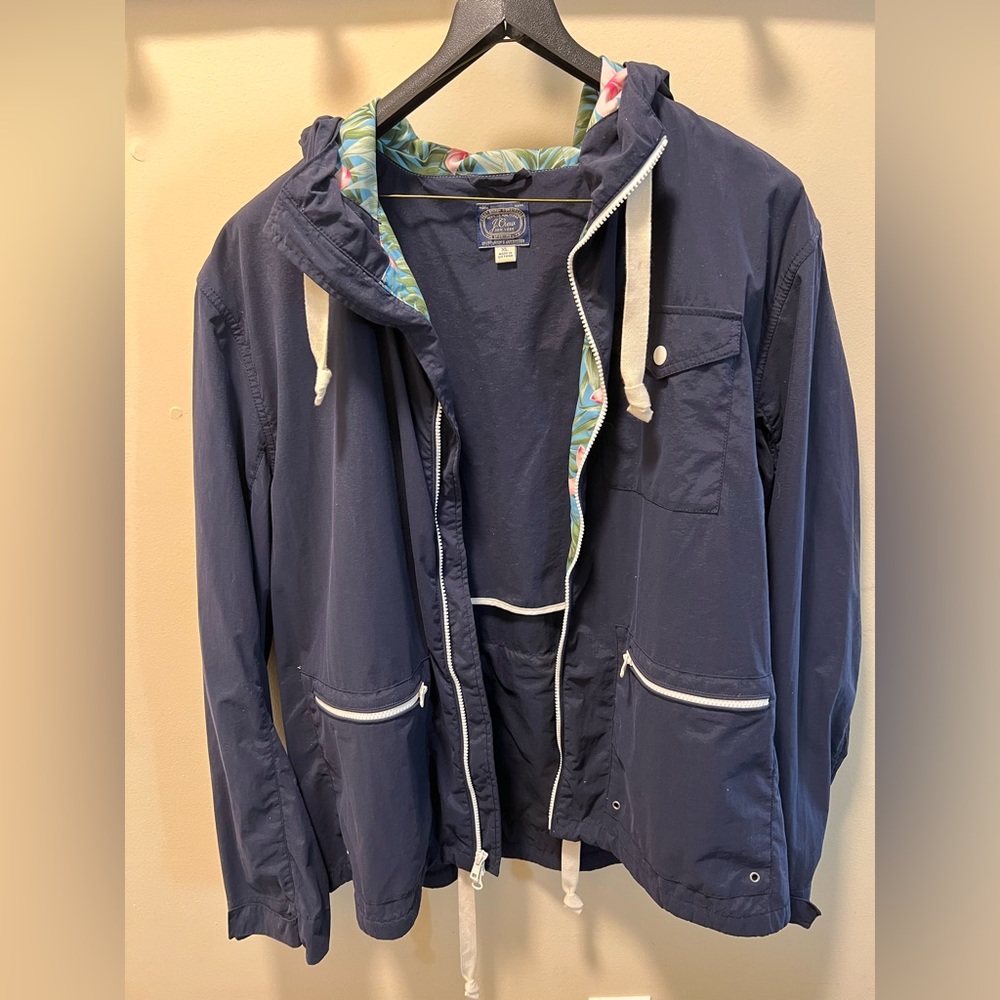 J. Crew rain jacket with floral lining